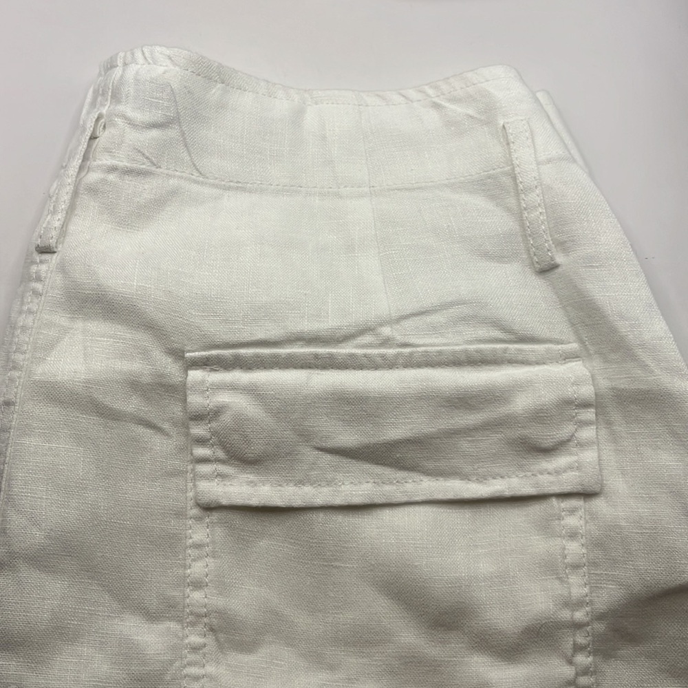 Lauren Ralph Lauren White Linen High Rise Shorts Size 10-SOLD - Picture 11 of 16